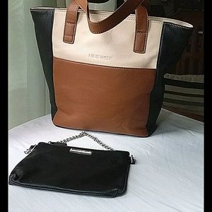 Nine West tri-color tote shoulder bag